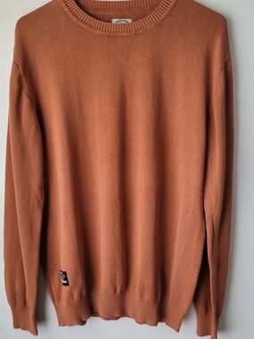Mariano Four Star Men Rust Orange Crewneck Sweater Size L